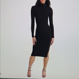 Steve Madden Maja Black Long Sleeve Sweater Dress